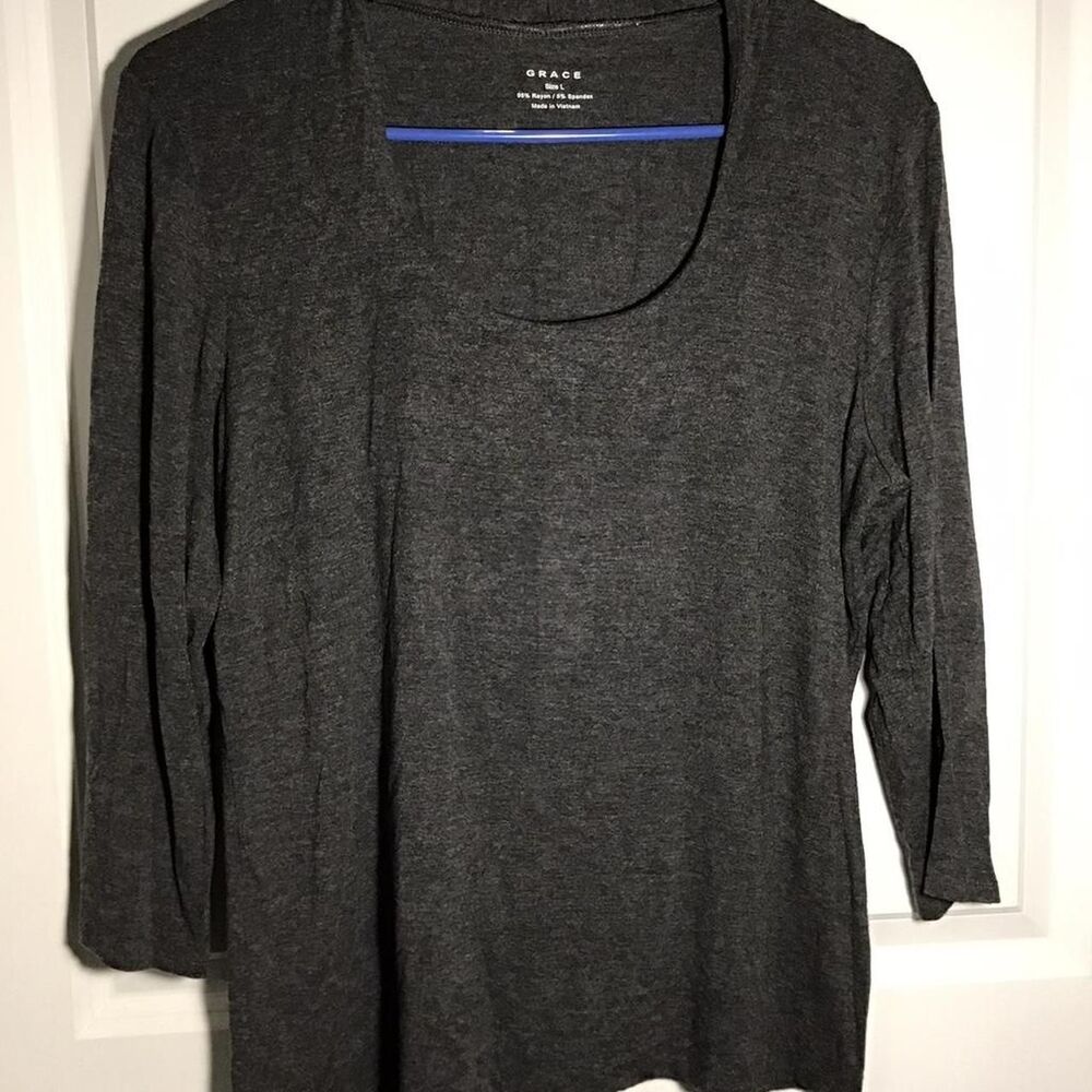Grace Women's Grey Blouse Size L